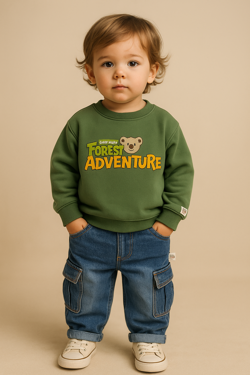 Forest Adventure collection featuring earth-toned kidswear