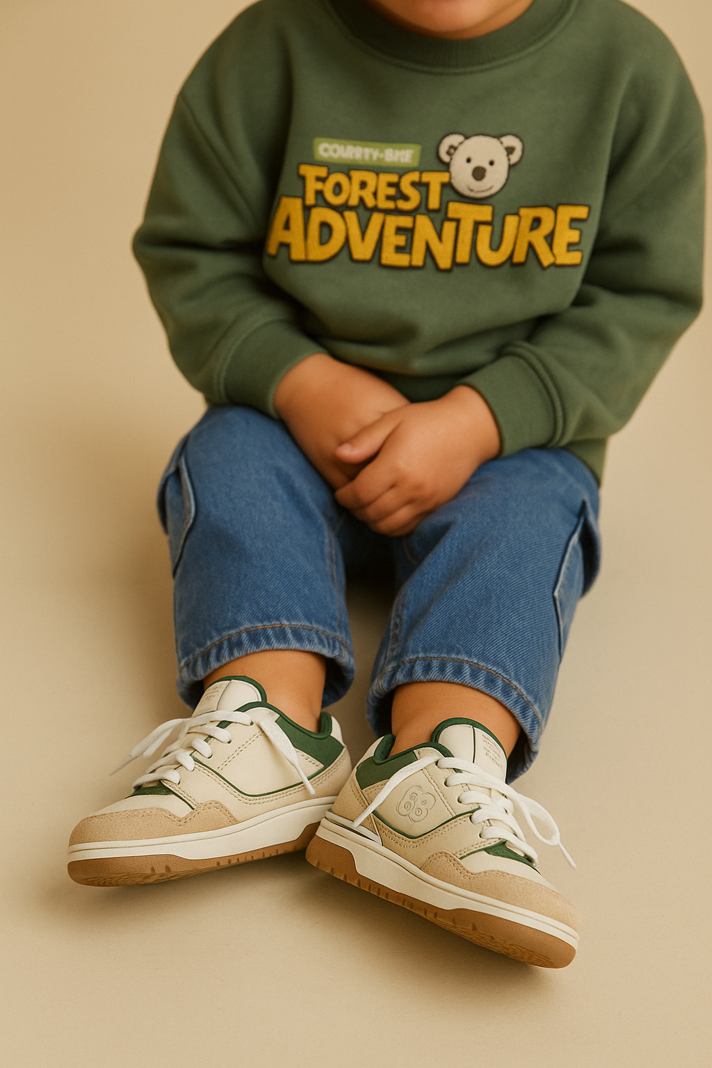 Forest Adventure accessory flat lay featuring handcrafted details